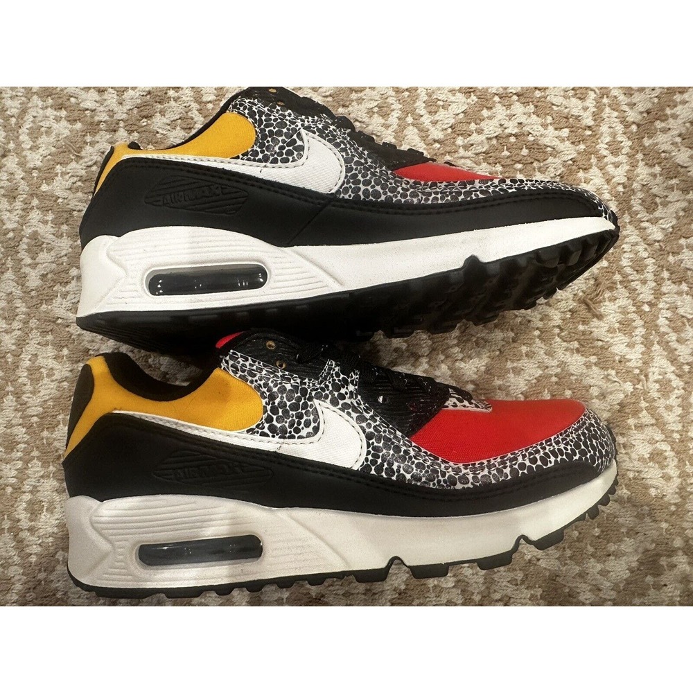 Nike Air Max Women's Multi-Color Athletic Sneakers - Black/White/Red/Yellow